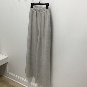 A.ren emerie gray linen wide leg pant.